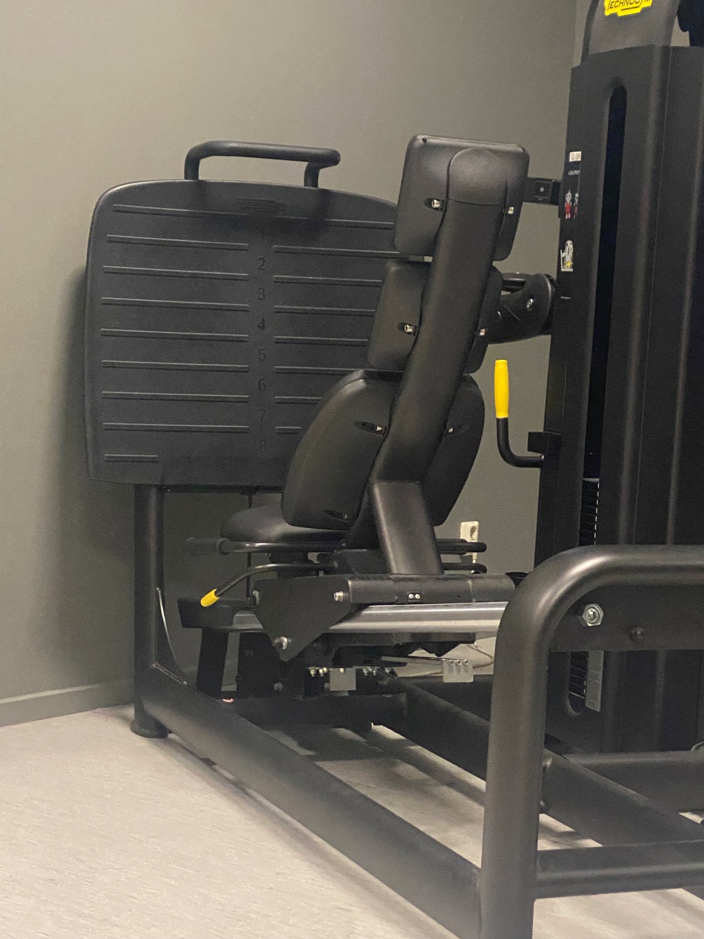 A leg press or similar cardio/strength machine at the gym, likely used for lower body conditioning and endurance training.